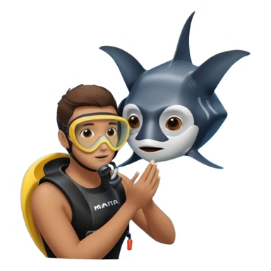 une personne qui carresse un raies menta sticker