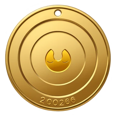 Create a medal which has an inscription "Brocation 2026" in the center of the medal sticker