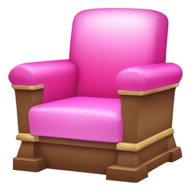 Pink ombre electric chair with glitter sticker