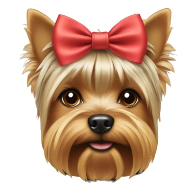 Yorkshire terrier with a bow on the head sticker