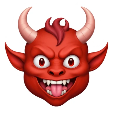 Devil sticking out tongue sticker