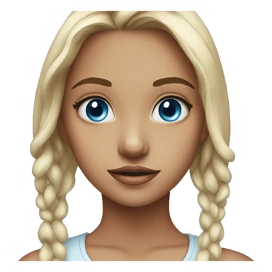 Change this girls eyes to blue sticker