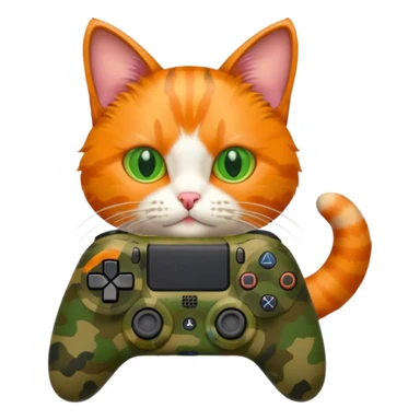 cat homme-avec-manette-ps4-camouflage sticker