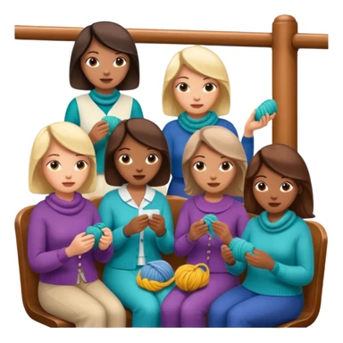 ladies knitting on a cruise ship sticker