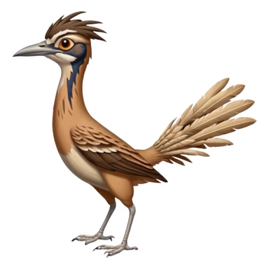 realistic roadrunner bird emoji, actual colors sticker