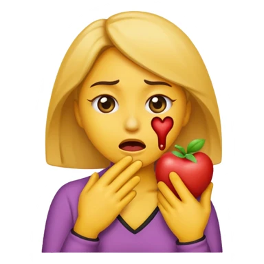 Women emoji choking herself with x’s for eyes sticker