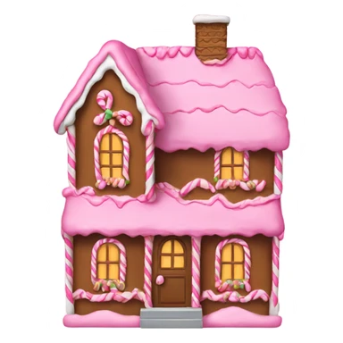 A pink gingerbread house sticker