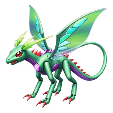 Miraidon-Genesect-Vikavolt-Vibrava-Flygon-fusion-hybrid-creature, full body sticker