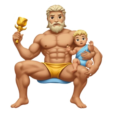 zeus thigh and baby on it sticker
