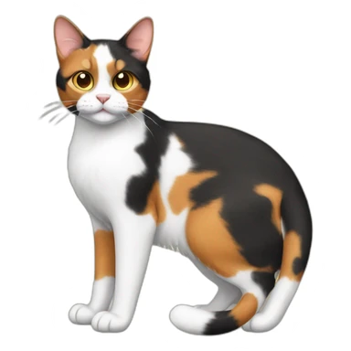 Calico cat full body sticker