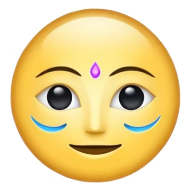 Create a minimal glowing emoji symbol of pure consciousness (Chetna) and formless God. Abstract divine energy, radiant light, infinity aura, cosmic spiritual vibe. No human form. Golden, blue, violet glow. Clean modern emoji style. sticker