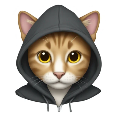 Create a cat with a hoodie sticker