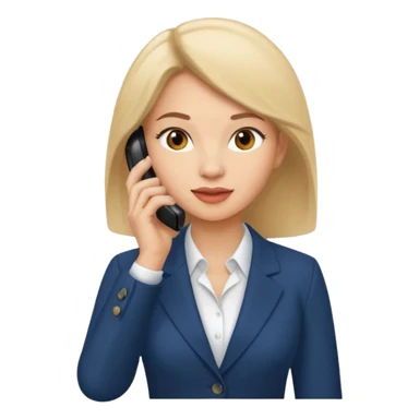 business woman talking on the mobile phone sticker
