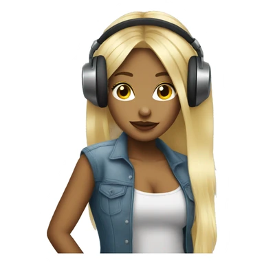 ugly girl with blonde dj sticker