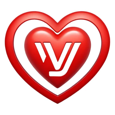 Heart with the letter Y in the middle  sticker