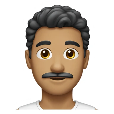 A 21 year-old male from Saudi Arabia with fair skin, a mustache without a beard, and smooth hair. sticker