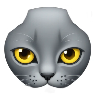 Face of gray cat with yellow eyes looking at you really brutal sticker