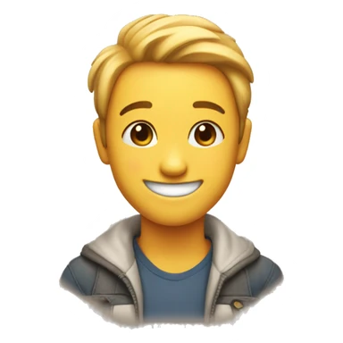 An emoji of a smiling face, expressing warmth and friendliness with a cheerful expression and rosy cheeks sticker