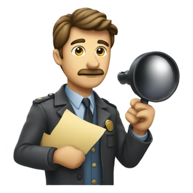 detective using a clue looking at a database and finding that the database has inconsistencies sticker