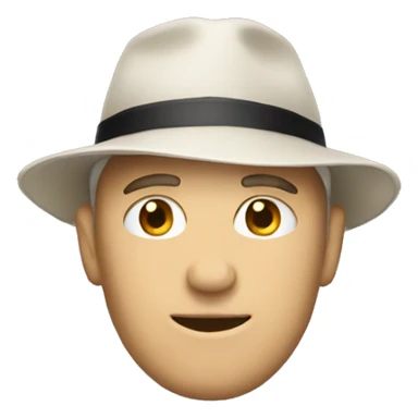 white men with hat sticker