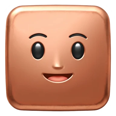 Create an Android-style cartoon emoji of a copper ingot. Make it simple, flat, and stylized with solid copper colors, no shine, no reflections, no gradients, and no faces or expressions. Keep the shapes clean, rounded, and consistent with modern Android emoji aesthetics.


 sticker