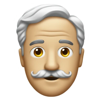 Man with charlie chaplin mustache sticker