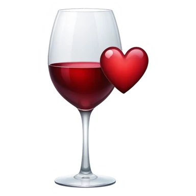 Wine red heart  sticker