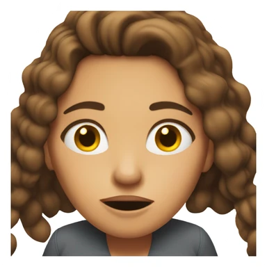 stressed actor female brown hair bl sticker