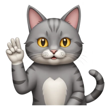 Cat flipping someone off sticker
