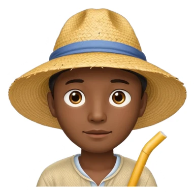 Chinese guy stereotype with straw hat and little eyes sticker