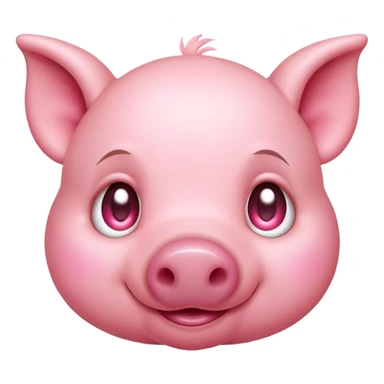 Cinematic Cute Piglet Portrait Emoji, Head tilted playfully and inquisitively, featuring a delicate rosy-pink hide with an adorably tiny snout and subtle sheen, round, sparkling beady eyes filled with boundless curiosity, Simplified yet irresistibly adorable features, highly detailed, glowing with a warm, friendly glow, high shine, affectionate and spirited, stylized with a touch of whimsical charm, bright and endearing, soft glowing outline, capturing the essence of a mischievous yet loving piglet, so playful it feels like it could nibble out of the screen and into your arms! sticker