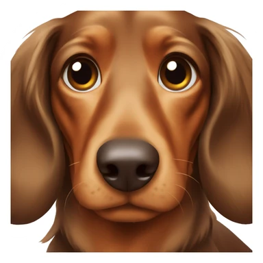 Sad brown Long-haired dachshund sticker