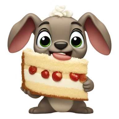 Stitch eating coconut cake sticker