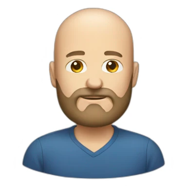 an emoji of a large balding white man with a beard sticker