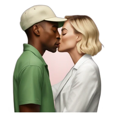 Margot Robbie kissing tyler the creator sticker