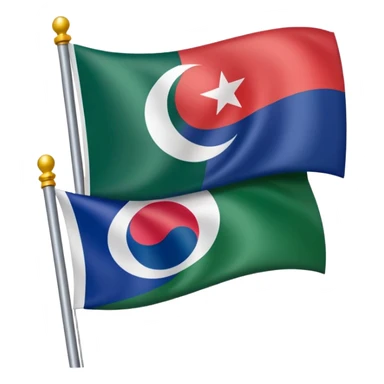 FRIENDSHIP FLAG OF PAK-SOUTH KOERA sticker