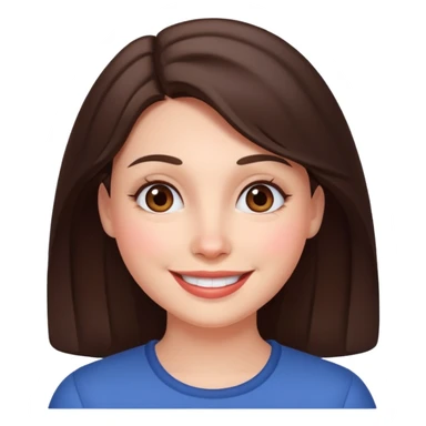 brunette Woman face sticker