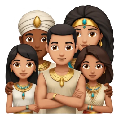 5 best friends, 1 Egyptian man, 1 indian girl 1 persian girl 1 moroccan boy 1 black boy sticker