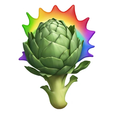 Artichoke farting rainbow sticker