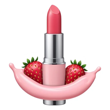 Strawberry milk color lipstick sticker