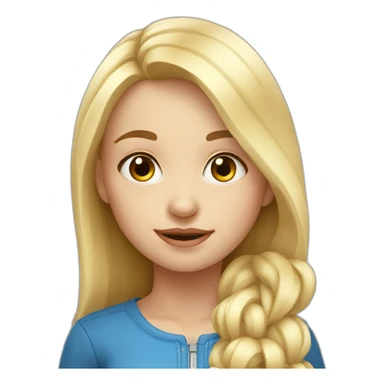 cute blond girl from ukraine sticker