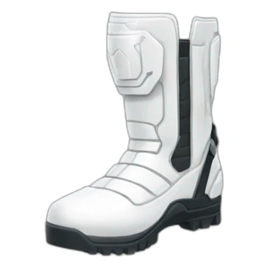 futuristic white Phantom squad Infiltration armored boots sticker