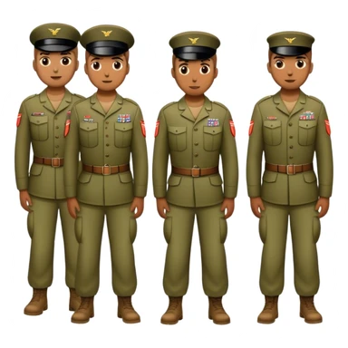 photorealistic American soldiers in full height sticker