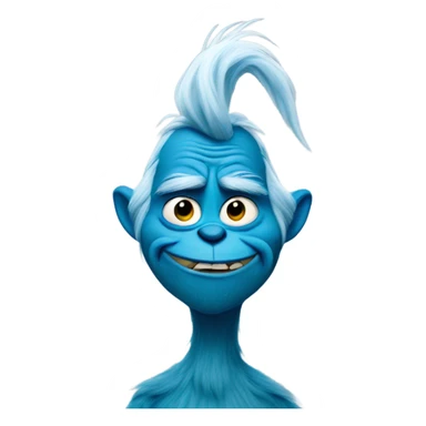 blue grinch sticker