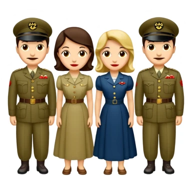 1940 takım elbise giyinen insanlar sticker