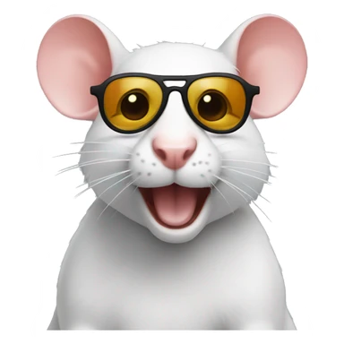 raton laveur avec des lunettes de soleil  sticker