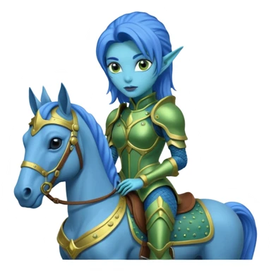 lady alien on horse sticker