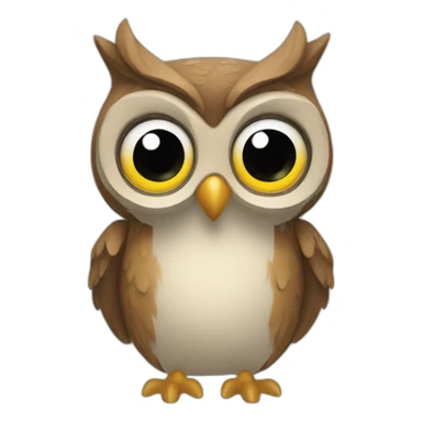 a cut owl wearing dress sticker