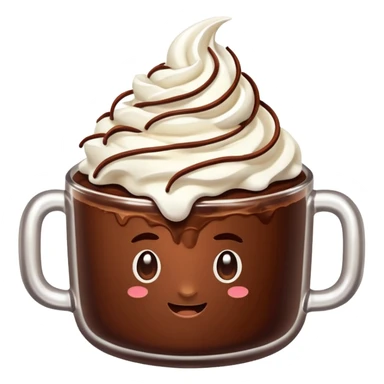 Cacao with whipping cream  sticker