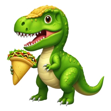 Trex eating a taco sticker